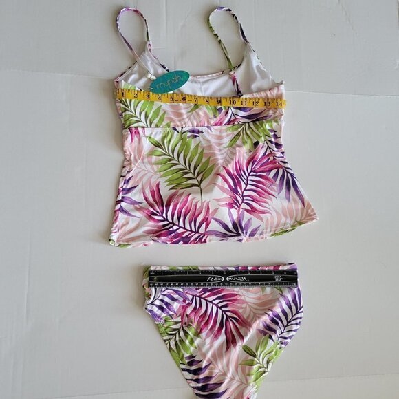 Women's 2 Piece Swimsuit Medium Top/ S Bottoms Forest Colorful /Bundle of 2 - Picture 3 of 7